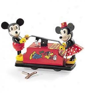 Mickey And Minnie Handcar