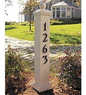 Numbered Driveway Post