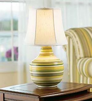 Sage Stripe Lamp