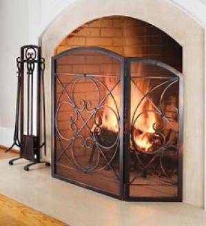 Small 2-door Copper Scroll Fire Riddle