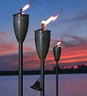 Small  Garden Torches, Set Of 2