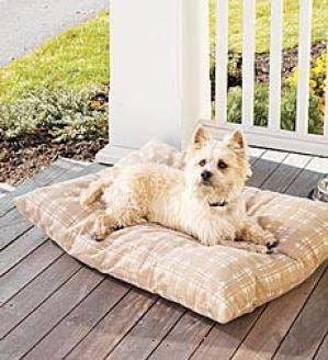 Small Weatherproof Dog Em~  (up To 40 Lbs)   Tan Plaid Only