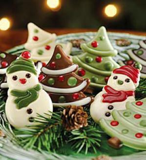 Snowman And Tree Chocolates