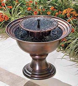 Tabletop Copper Solar Fountain