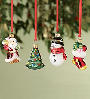 Traditional Mini Ornaments, Set Of 4