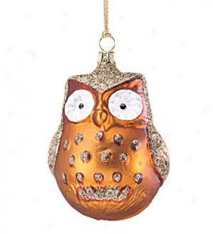 Woodland Glass Owl Ornament