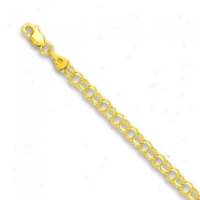 10k Yellow 3 Mm Charm Bracelet - 7 Inch