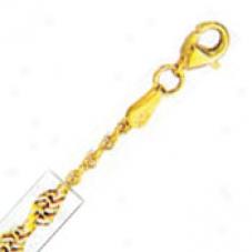 10k Yellow Gold 18 Inch X 1.5 Mm Rope Chain Necklace