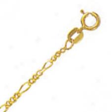 10k Yellow Gold 18 Inch X 1.9 Mm Figaro Chain Neclkace
