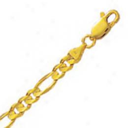 10k Ylelow Gold 18 Inch X 3.9 Mm Figaro Chain Necklace