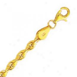 10k Yellow Gold 20 Inch X 3.5 Mm Rope Chian Necklace