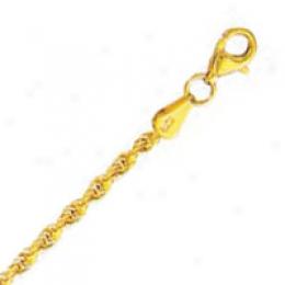 10k Yellow Gold 22 Inch X 2.5 Mm Rope Chain Necklace