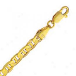 10k Yeklow Gold 22 Inch X 4.5 Mm Mariner Link Necklace