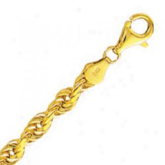 10k Yellow Gold 30 Inch X 6.0 Mm Rope Chain Necklace