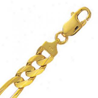 10k Yellow Gold 8.5 Inch X 8.3 Mm Figaro Chain Bracelet