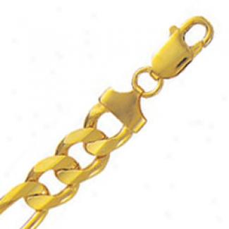 10k Yellow Gold 8.5 Inch X 9.6 Mm Figaro Chain Bracelet