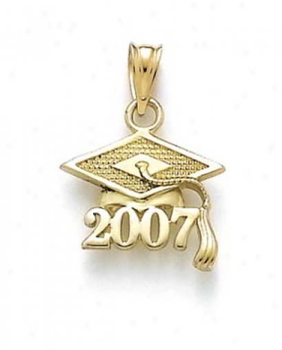 14k 2007 Graduation Cap Pendant
