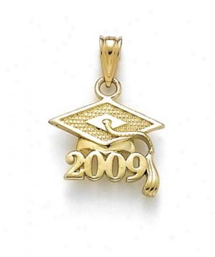 14k 2009 Graduation Cap Pendant