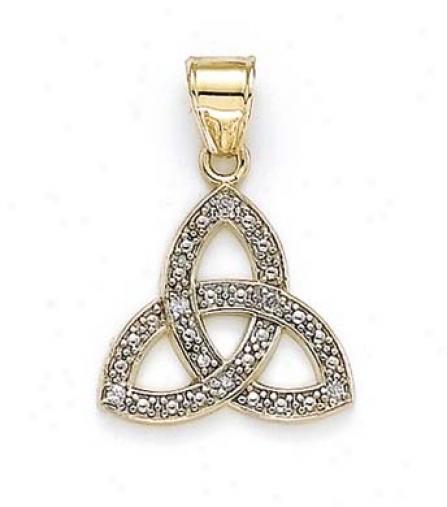 14k Diamond Celtic Pendant