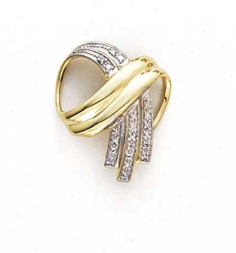 14k Diamond Slide