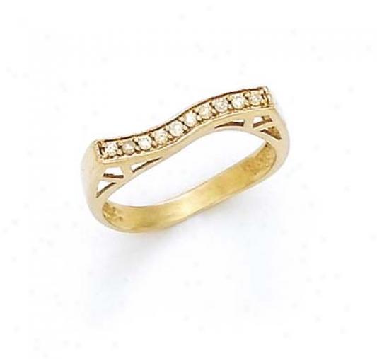 14k Diamond Wave Ring