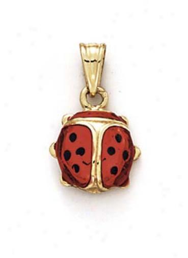14k Enakel Ladybug Pendant