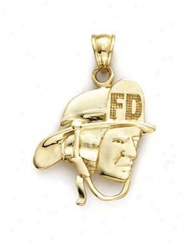 14k Fireman Pendant