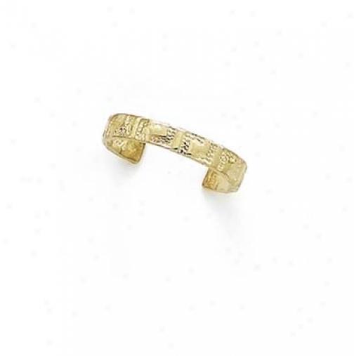 14k Greek Key Toe Ring