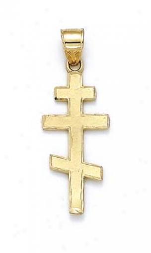 14k Greek Orthodox Cross Pendant