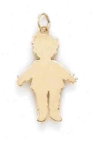 14k Large Boy Pendant