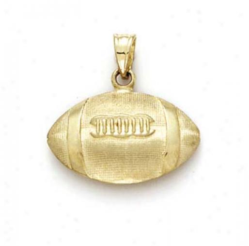 14k Large Football Pendant