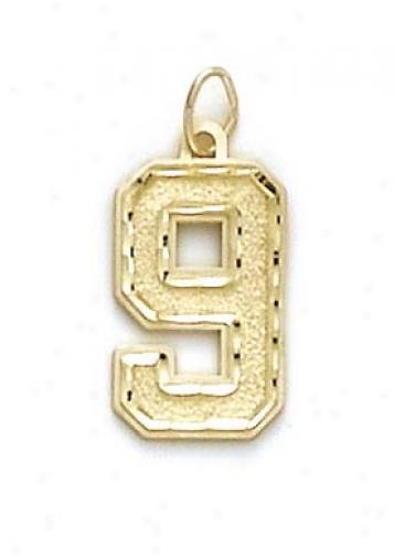 14k Large Sports Number 9 Pennant