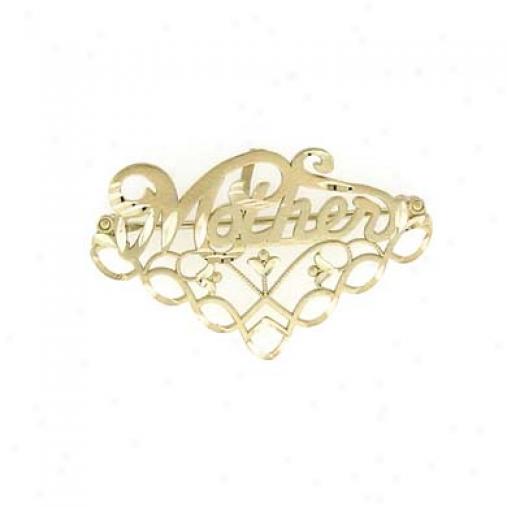 14k Mother Pin Pendant