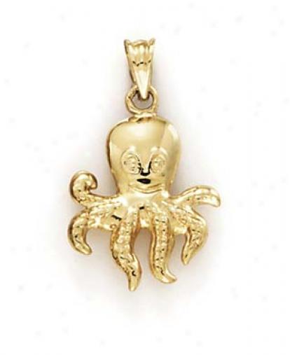 14k Ocgopus Moveable Bail Pendant