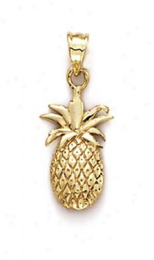 14k Pineapple Pendant