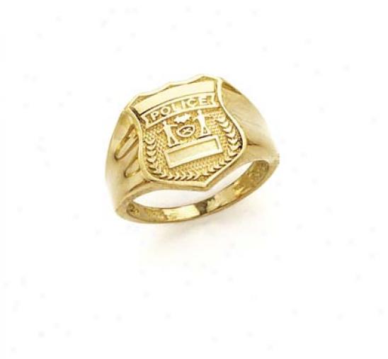 14k Police Badge Ring