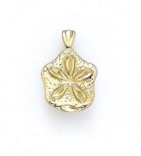 14k Polish Sanddollar Pendant