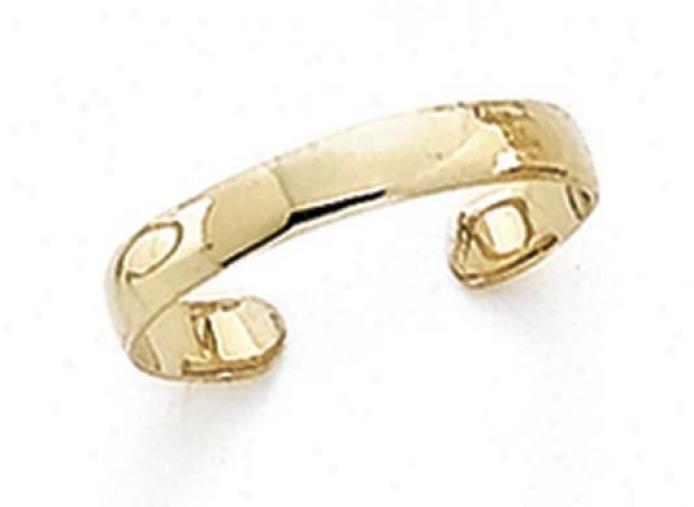 14k Polished Band Toe Ring
