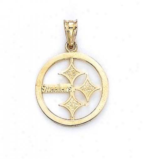 14k Polished Small Pittsburgh Steelers Pendant