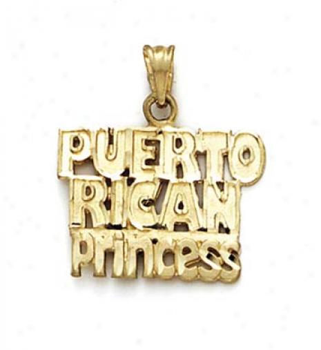 14k Puerto Rican Princess Pendant