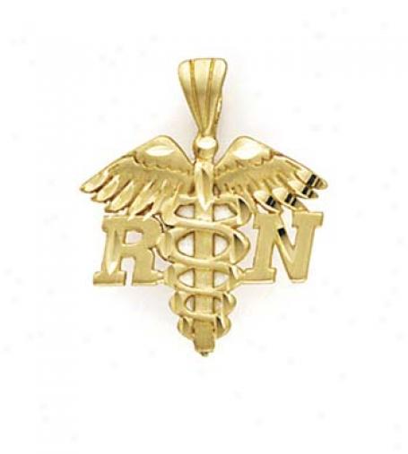 14k Registered Nirse Symbol Pendant