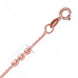 14k Rose Gold 18 Inch X 1.5 Mm Cable Chain Necklace