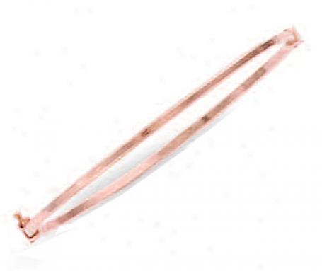 14k Rose Simple Stackable Bangle - 7 Inch