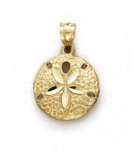 14k Sanddollar Pendant