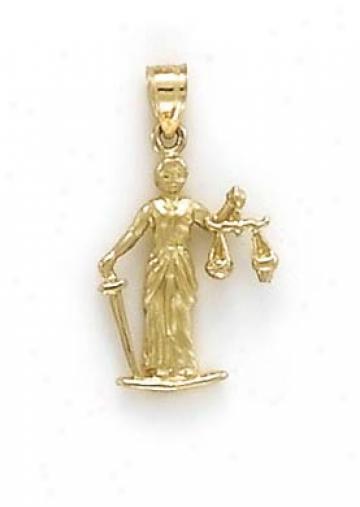 14k Scales Of Justice Pendant