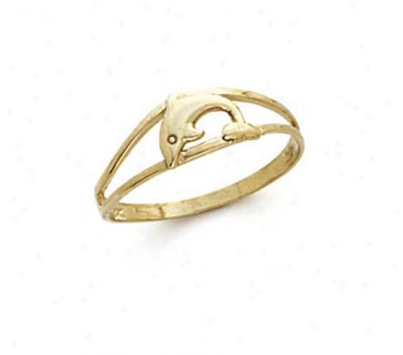 14k Single Dolphin Ring