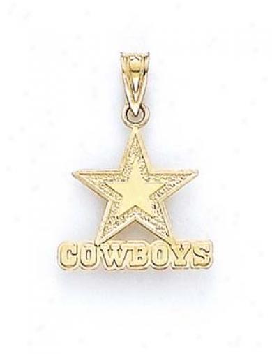 14k Small Dallas Cowboys Logo Pendant