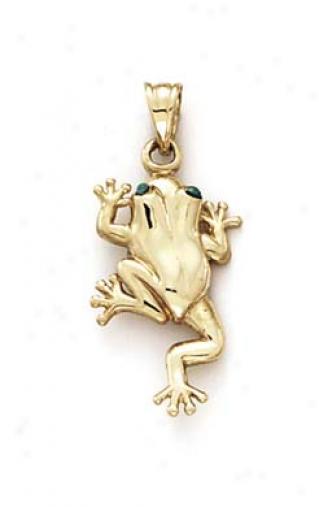 14k Small Frog Pendant