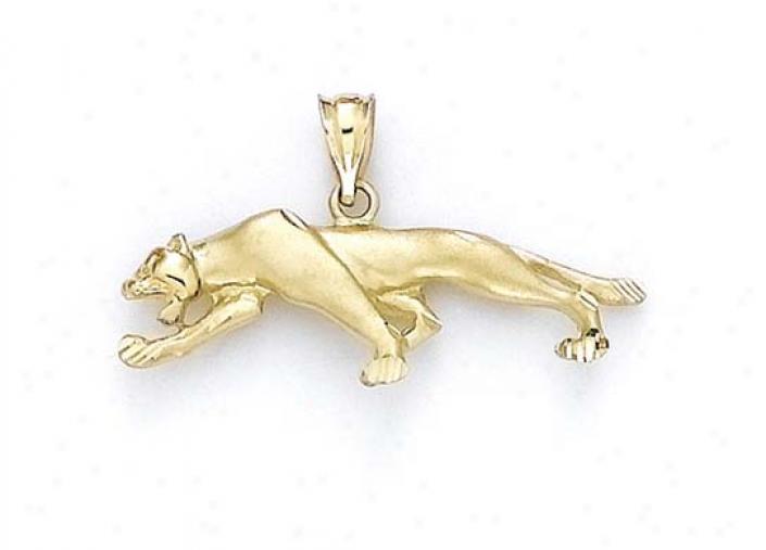 14k Small Panther Pendant