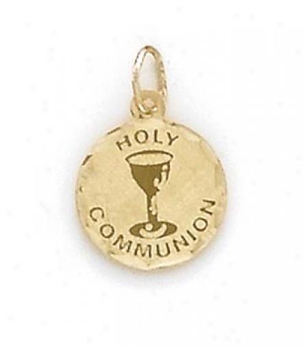 14k Small Plain Holy Communion Pendant